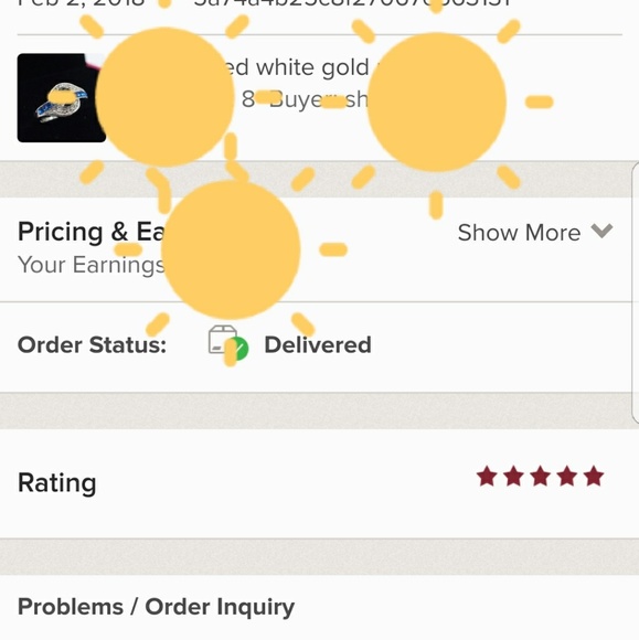 5⭐rated 18 K Plated White Gold Ring - Picture 4 of 4